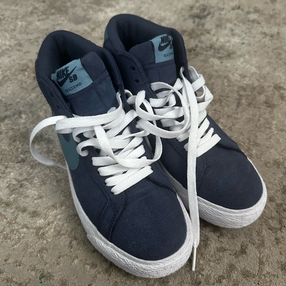 Nike Kids Sneakers - Dark Blue and White